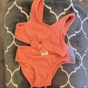 Toddler girl’s 2 piece Coral bathing suit